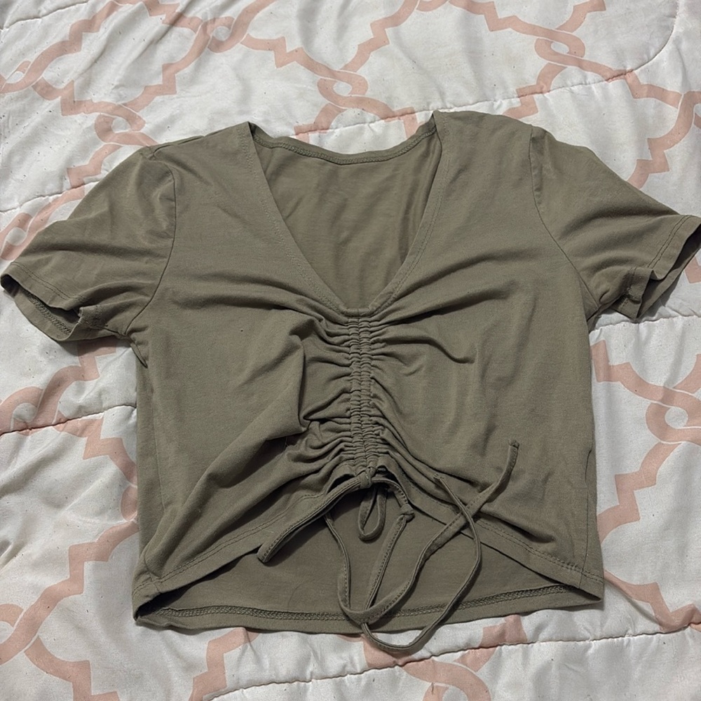 Green Crop Top